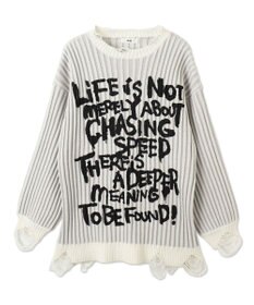 WEGO クラッシュリブBIGニットプルオーバー