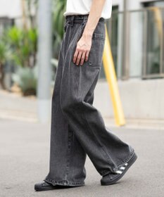 WEGO ローライズバギーフレアデニムパンツ