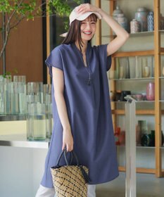 Tiaclasse 【洗える】リネンミックススキッパーシャツワンピース