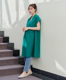 Tiaclasse 【洗える】リネンミックススキッパーシャツワンピース