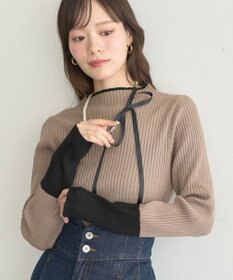 earth music&ecology ハイネックリブニットプルオーバー