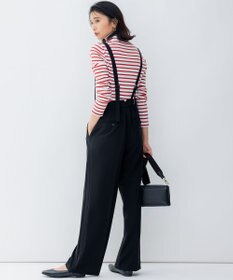 23区 【洗える】ストレッチダブルクロス サスペンダーパンツ