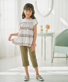 組曲 KIDS 【150-160㎝】ティアードフラワー チュニック