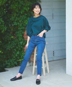 ANY シルケットスムースパフスリーブトップス