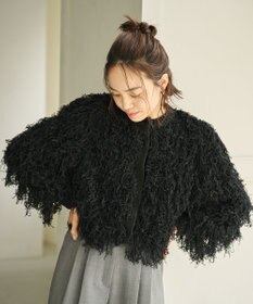 #Newans リボンヤーンニットカーディガン