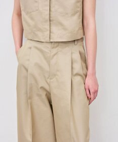 uncrave チノギャバジン ワイドトラウザー