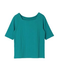 Green Parks 前後２ｗａｙリブ５分袖プルオーバー