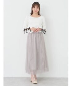 earth music&ecology チュールプリーツスカート