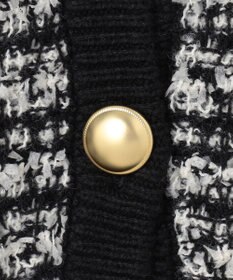 ANY 【洗濯機可】ツイードニットジャケット