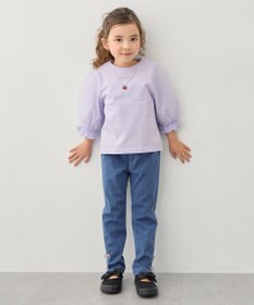 ANY KIDS チュール袖 七分Tシャツ