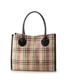 UNBILLION cachecache チェック柄ポリプロピレンシートトートバッグ