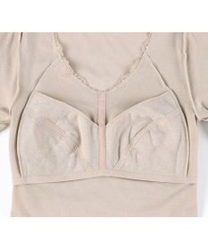 Wing カップ付きあったかインナー オーガニックコットン混(身生地部) ムレにくい 【綿の贅沢 オーガニック】 8分袖 長袖 秋 冬 ET4833 ウイング／ワコール