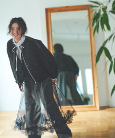 #Newans オーガンジーオリガミヘムスカート