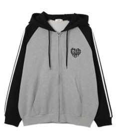 WEGO 【ユニセックス着用ITEM】ラグラングラフィックZIPパーカー