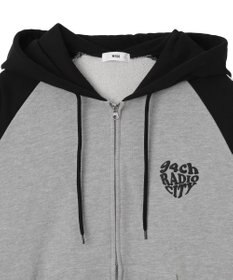 WEGO 【ユニセックス着用ITEM】ラグラングラフィックZIPパーカー