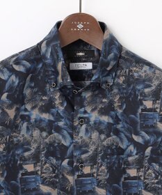 JOSEPH ABBOUD 【イタリア素材】アドベンチャープリント 半袖シャツ