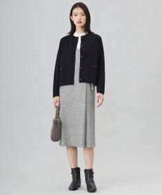J.PRESS LADIES L 【WEB限定・洗える】WORSTED WOOL クルーネック カーディガン