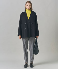 ICB WoolRever ノーカラーショートコート