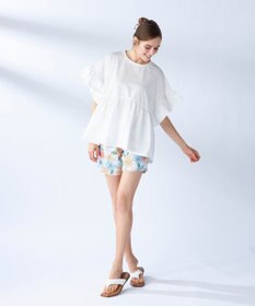 OP／FILA 【Ocean Pacific】らくティブ｜ティアード袖フレアカットソー