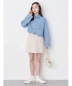 earth music&ecology クロップドポケットポイントシャツ