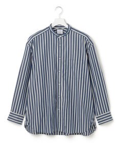 J.PRESS YORK STREET 【UNISEX】ストライプ バンドカラーシャツ