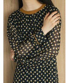 Green Parks armonia．ドットプリントパイピングワンピース