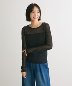 Green Parks ＳＥＴ２点　シャーリングビスチェ＋メッシュインナー