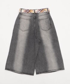 WEGO タイ付きダメージハーフデニムパンツ