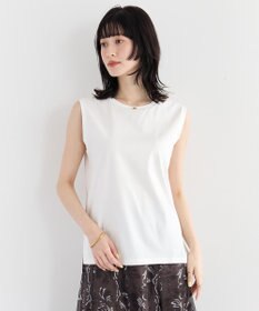 YECCA VECCA コットンスムースノースリーブトップス