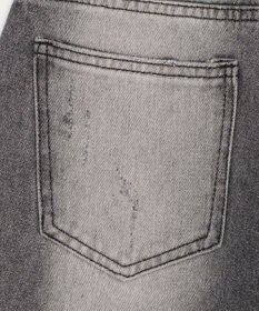 WEGO タイ付きダメージハーフデニムパンツ