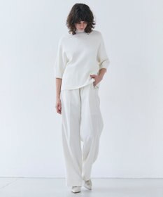 BEIGE， 【洗える】LAURA / 半袖タートルニットトップス