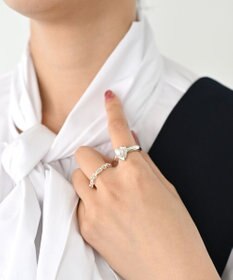 yoaa シルバー925 ハートピンクアコヤパールリング