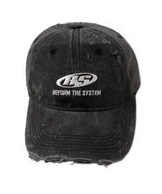 WEGO ダメージロゴ刺繍キャップ