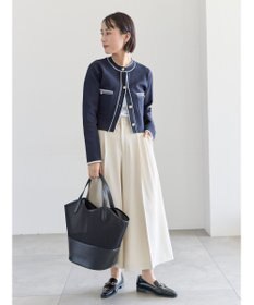 Te chichi ミラノリブ配色ラインカーディガン