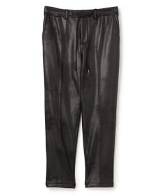 JOSEPH HOMME 新素材【ストレッチ/光沢感】レザーライクジャージードロスト付きテーパードパンツ / PEGG CONVERTIBLE