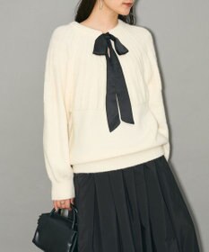 Green Parks ボウタイリボン付きニット