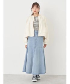 earth music&ecology ペプラムマーメイドデニムスカート