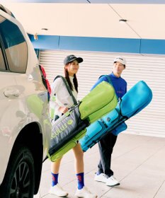 PW CIRCULUS 【UNISEX】デタッチャブル キャディバッグ シボ感のあるナイロンワッシャー素材