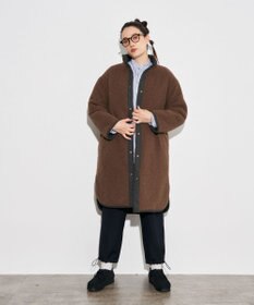 J.PRESS YORK STREET 【WOMEN】ロングキルトリバーシブルコート