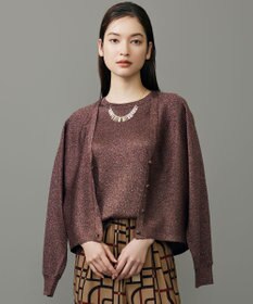 自由区 【カタログ掲載】カラーミックスラメ カーディガン