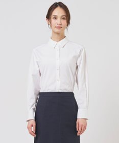 J.PRESS LADIES 【WEB限定カラーあり・2way】エステネージュ TYPEWRITER STRIPE シャツ ホワイト系