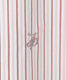 J.PRESS LADIES BEZコットンナイロン ストライプ シャツ ブラウス