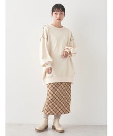 earth music&ecology チェック柄ナロースカート