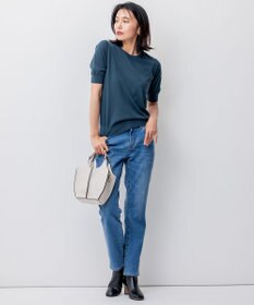 23区 【洗える/アンサンブル対応】サステナブルウール 半袖 ニット