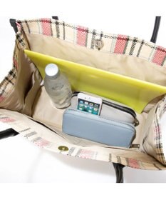 UNBILLION cachecache チェック柄ポリプロピレンシートトートバッグ