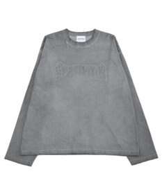 WEGO 【ユニセックス着用ITEM/MLサイズ展開】コールドダイダメージアップリケT（LS）