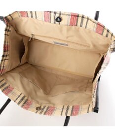 UNBILLION cachecache チェック柄ポリプロピレンシートトートバッグ