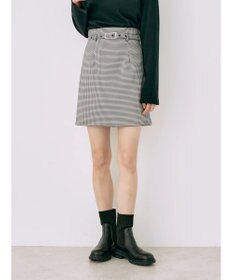 earth music&ecology チェックミニスカート