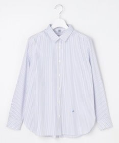 J.PRESS LADIES BEZコットンナイロン ストライプ シャツ ブラウス