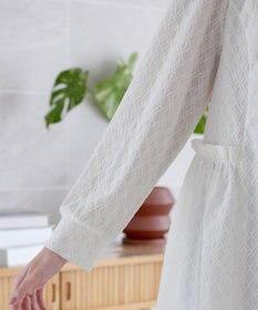 Tiaclasse L ダイヤ柄ジャガードパフスリチュニック